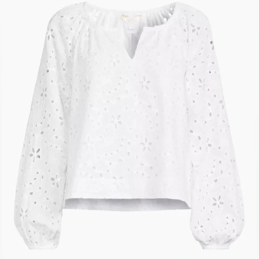Lilly Pulitzer White Eyelet Blouse